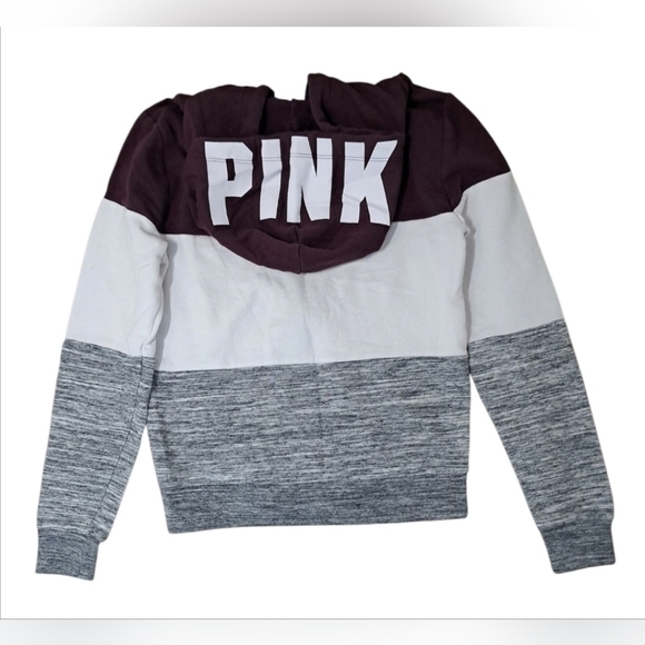 Victoria's Secret PINK Logo Colorblock Full Zip Hoodie and Joggers Set Size XS - Picture 4 of 16